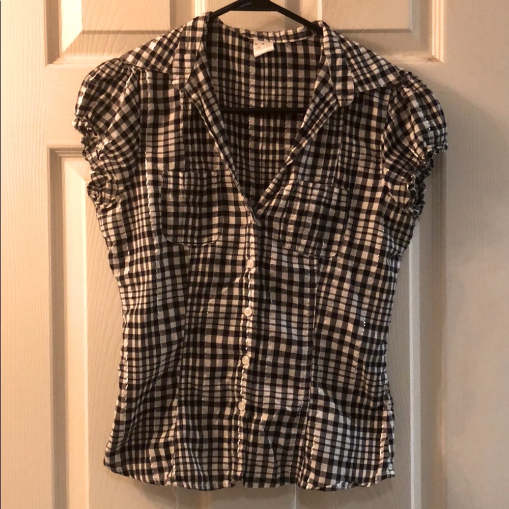 Black & White Plaid Shirt